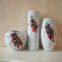 Grape Vine Large White Hand Made Round Cylinder Jingdezhen Ceramic Vase For Home Decoration