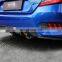 Rear Bumper Diffuser Lip Rear Diffuser Spoiler Lip for Honda Civic 2016-2018 Gloss black