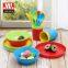 Plastic Kids Dinnerware Plates Bowls Cups Cutlery Set For Children Baby School Tableware Set