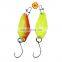 Factory sell UV 3cm/2.5g Artificial Swimbait Wobbler Lure Trout Fishing Spoon