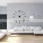 large 3d diy mirror design home decorative wall sticker clock with number
