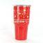 Hot selling Christmas 30oz thermal insulation double wall stainless steel tumbler with lid