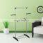 Simple design movable two layer stainless steel cloth single bar garment display rack