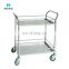 Lowest Price Custom Stainless Steel Emergency Medicine Trolleys Drug Cart Moving Medicine Trolley For Hospital Use