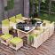 garden outdoor Nordic X sofa MDF tempered glass stainless steel new design dining table garden set