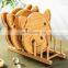 Customized New Design Premium Multi-use Dish Bottle Bamboo Storage Holder