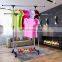 Zhejiang Factory double pole landing Telescopic shoes tower clear acrylic pull down clothes hanger and rack