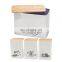 Natural Wood White Bread Boxes With Cutting Board For Kitchen Counter Bread Storage