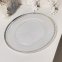 Wholesale Luxury Party Decorative Plate Table Transparent Dishes 13 Inch Round Clear Gold Silver Rim Plastic Charger Plates