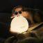 3500K warm white Slug silicon touch control & Timer setting rechargeable USB Animal night light for baby gift ,childhood toys