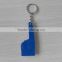 finger design keychain blue pvc keyring