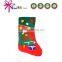 Wholesale promotional plush christmas stocking , decoration with santa