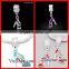 Vnistar Silver plated dangle bead with high-heel shoe shape pendant for bracelet PBD1225 in 14*36mm