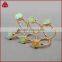 Turquoise gold turquoise double stone wire twisted ring