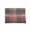 pink and green checked tartan plaid woven scarf tassel