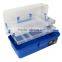 LAOA 14.5 red color Inch transparent plastic tool box with drawer