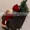XM-A6044 24 inch handmade lighted metal christmas sleigh