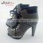 Hotsale12cm high quality high heel grey suede women ankle boots lady winter boots