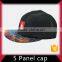 wholesale 5 panel camp cap and hat/blank flat brim 5 panel snapback hat/cap