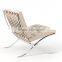 Modern Lobby Sofa Chair, Modern Style Leather Sofa, Barcelona Chair with Ottoman SF-505