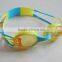 best waterproof elastic yellow silicone swim goggle