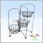 High quality plant pot stand metal decorative wedding crystal tall flower stand
