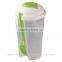 2015 High Quality BPA Free Plastic Salad Shaker cup With Fork