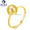18k gold ring 7-7.5mm golden salt water akoya vintage pearl engagement ring