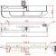 SK1-232 Zinc Alloy Push Button Cabinet Door Handle Lock