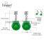 Hot selling new fashion green circle pendant jewelry set, necklace and earrings Jewelry Sets