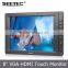 8 inch video monitor with HDMI input dot resolution 800X600 pixels USB touch interface