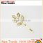 Wholesale alloy bridal headpiece vintage gold leaf fancy hair clips head pins for girls