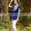 fashionable embroidory causual lady tunic top
