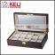 Locked PVC window MDF wooden watch box