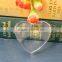 beautiful crystal clear heart shaped gift item