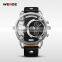 2015 Brand WEIDE 3301 Watches men Quartz Leather Strap Military Diver watch 30m Multi-function men' clrelogio masculino