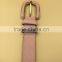 Covered Button Buckle Belt With Stitching