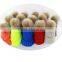 Best selling 2015 Girls Winter Knitted Wool Hats With Fur Poms/winter hat