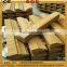 Yellow wooden sandstone wall