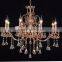 WD-1840-3/5/8 LED Elegant Cognac Color K9 Grade A Crystal Candle Chandelier