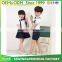 Wholesale kindergarten uniform new style primary school uniform white shirt with skirt or shorts