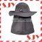 2016 New Arrival Wide Brim Neck Face Flap Hat Fishing Bucket Hat