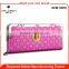 Elegant Style Crystal Decoration Fancy Ladies Leather Purse