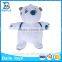 2016 custom white plush animal toy keychain
