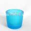 frosted colored glass candle holder with soy candle