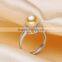 lastest design 925 sterling silver engagement vintage pearl ring for women