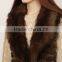 The latest style rabbit fur vest with one button/long genuine fur vest for ladies