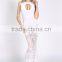 Sexy Women White Lace Sexy Perspective Dovetail skirt long Dress lingerie
