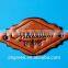 Die-cut vogue leather patch for denim