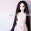new arrival super long silky straight black doll wig